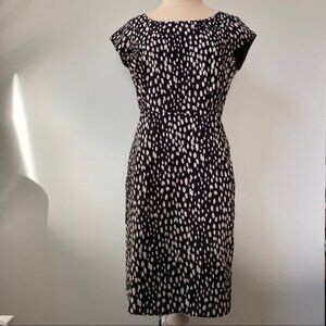 Banana Republic Jewel Neck Abstract Dot Dress